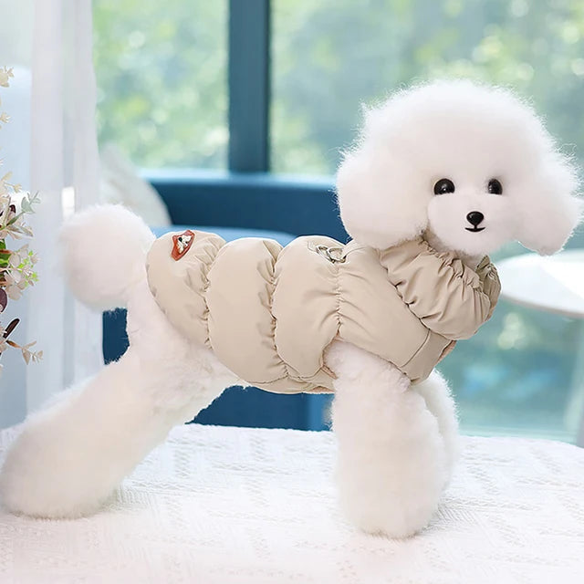 Padded Puppy Cat Clothes With D Rings Winter Warm Dog Jacket for Small Dogs Chihuahua Vest French Bulldog Coat Yorkie Outfits