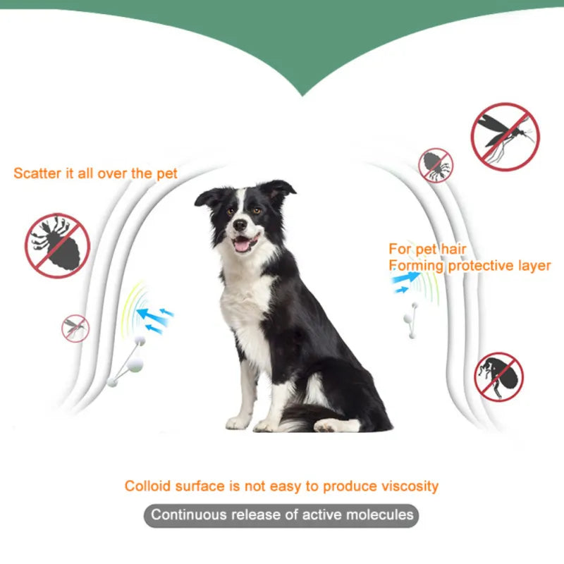 Pet Cat Dog Flea And Tick Remover Collar Anti-parasitic Necklace Adjustable Anti Flea Dog Collar For Puppy Cat Big Dog Products