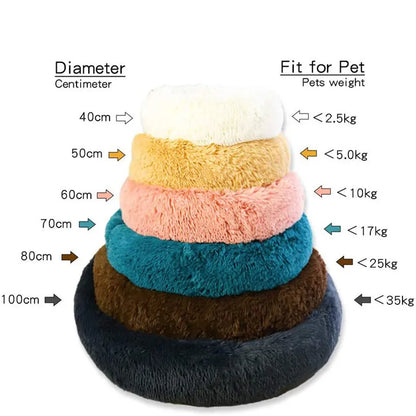 Pet Dog Bed Comfortable Donut Cuddler Round Dog Kennel Ultra Soft Washable Dog and Cat Cushion Bed Winter Warm Sofa hot sell