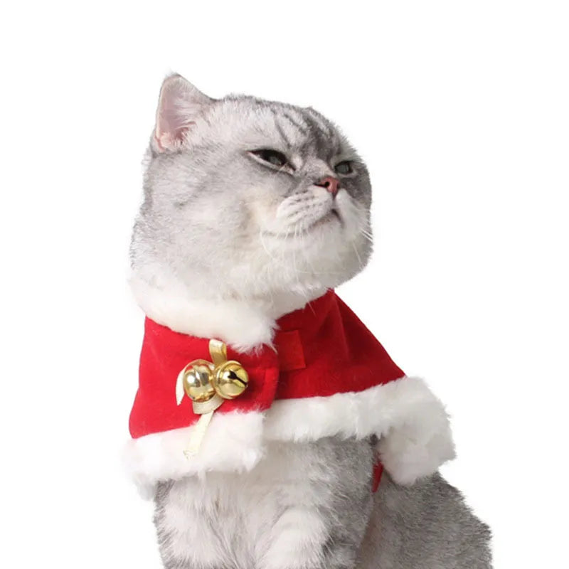 Pet Dog Christmas Cat Clothes New Year's Gift Scarf Collar Puppy Costume Christmas Clothes Santa Dog Costumes Kitten Clothes