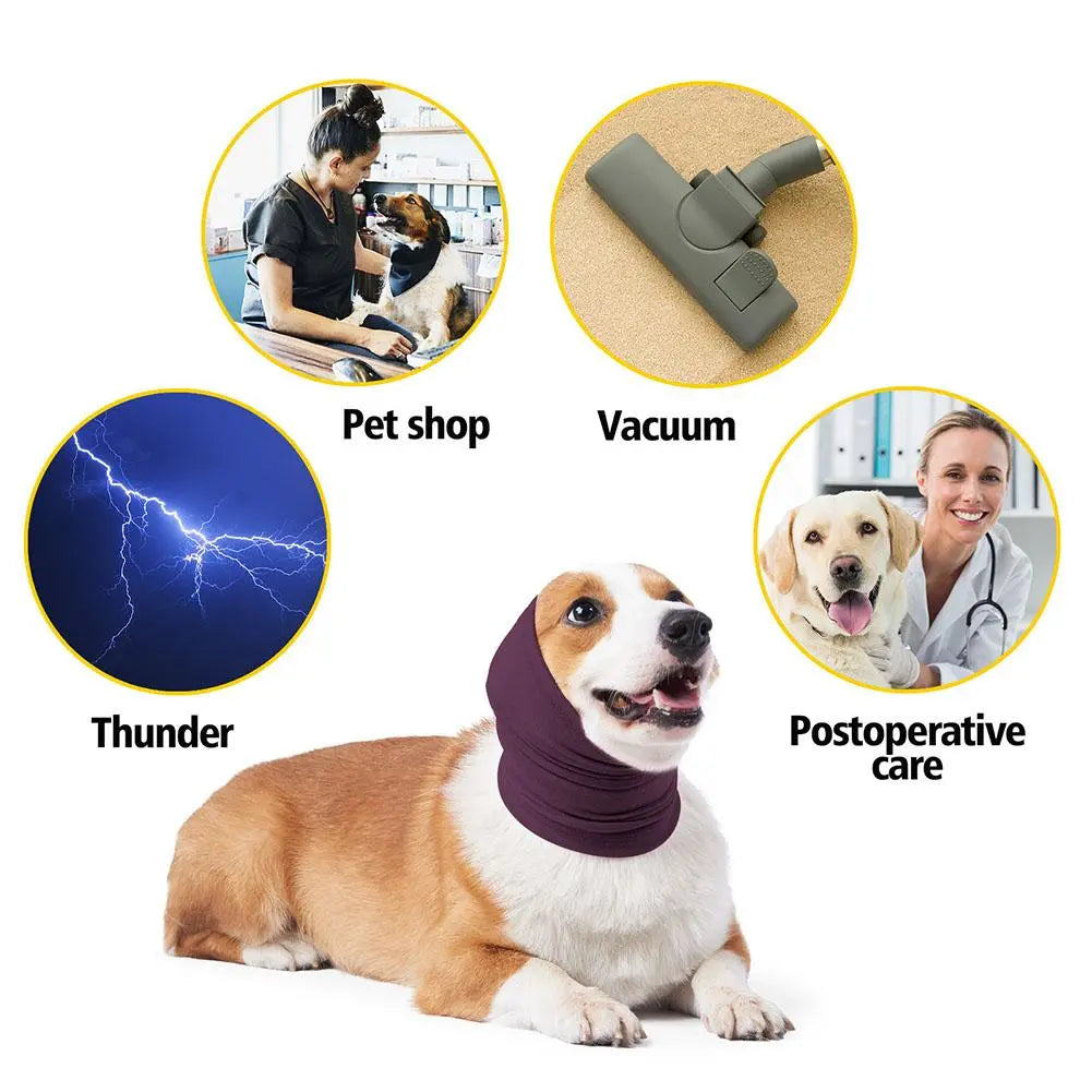 Pet Dog Ear Cover Wrap Noise Snood Anti-scare Noise Protective Ear Muffs For Calming Anxiety Relief Dropship