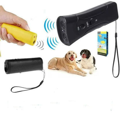 Pet Dog Repeller Anti Barking Stop Bark Dogs Training Device LED Ultrasonic Dogs Adapter Without Battery Pet Supplies Wholesale