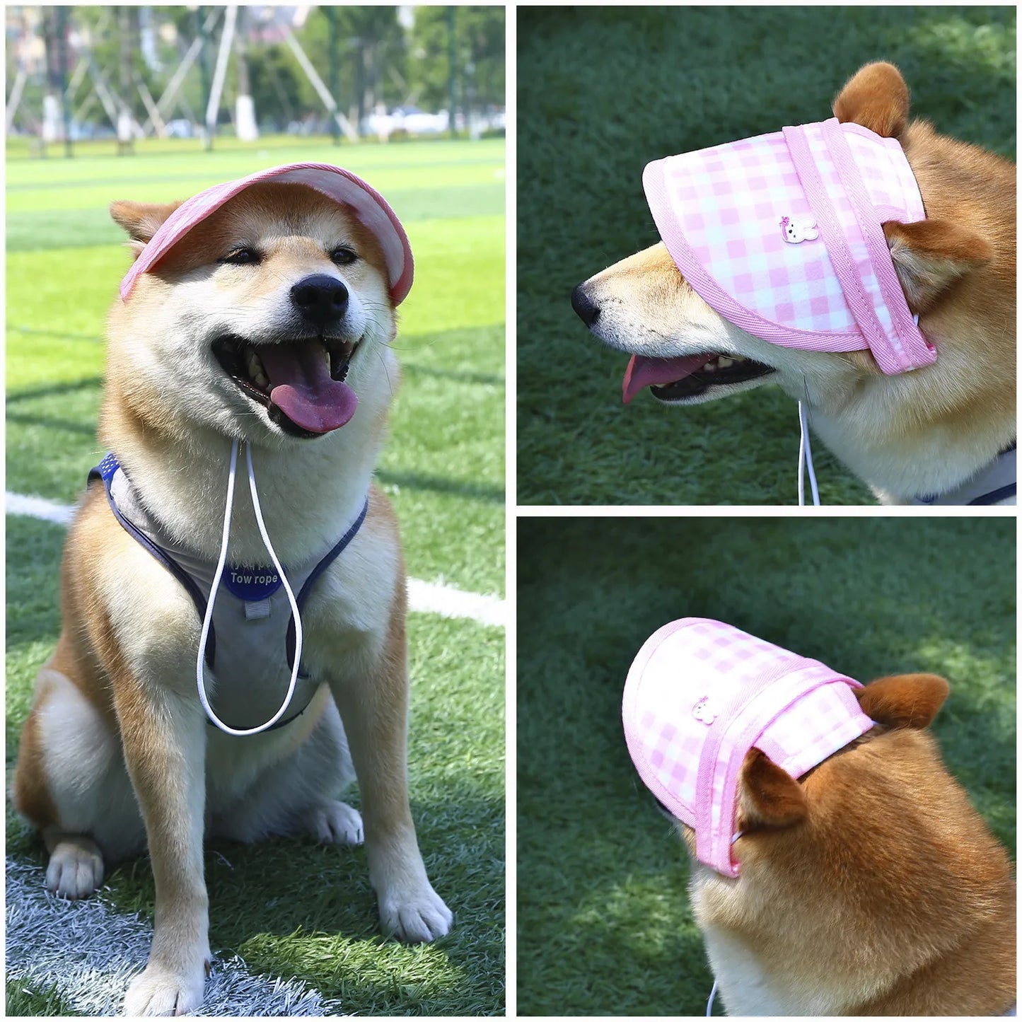 Pet Dog Sunscreen Hat Baseball Cap Outdoor Sports Hat with Ear Holes Adjustable Pet Cap for Small Medium Dogs Outdoor Products