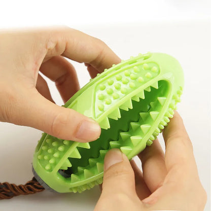 Pet Dog Toy Interactive Rubber Leaking Food Ball Puppy Cat Chewing Toys Pet Tooth Cleaning Tool Suction Cup Tug Toy Dog Supplies