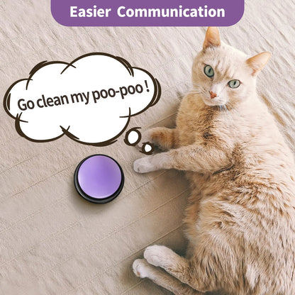 Pet Sound Box Recordable Talking Button Cat Voice Recorder Talking Toy For Pet Communication Training Tool Squeeze Box Dog Toys