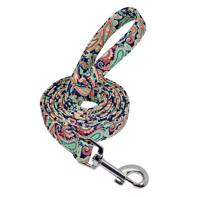 Print Small Dog Leash Nylon Pet Puppy Walking Leash Lead Padded Running Training Leashes Rope 150cm For Small Medium Large Dogs