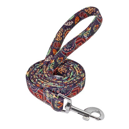 Print Small Dog Leash Nylon Pet Puppy Walking Leash Lead Padded Running Training Leashes Rope 150cm For Small Medium Large Dogs