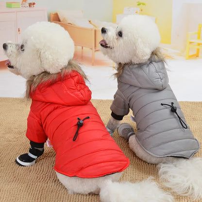 Dog Coat Small Dog Jacket Windproof Warm Padded Down Hoodie Snowsuit Fashion Winter Dog Clothes for Cat Puppy Chihuahua Yorkie