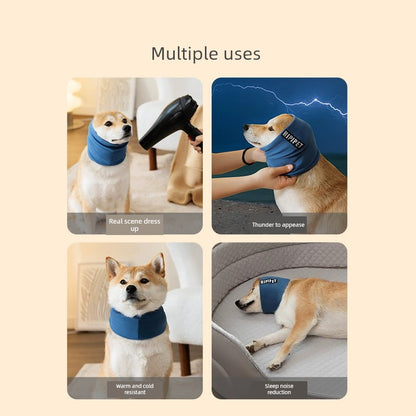 Pet Dog Windproof Anti-Freezing Soothing Decompression Headgear Scarf Anti-Scare Soothing Mood Anti-Thunder Noise Protection