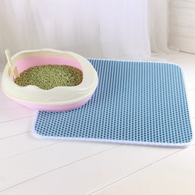 Double Layer EVA Cat Litter Pad Waterproof Non-slip Sand Basin Filter Kitten Dog Washable Mattress Floor Mat Pet Clean Supplies