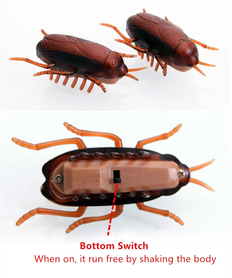 Funny Electronic Pet Interactive Play Toy For Cats Eletric Running Cockroach Pet Dog Cat Interactive Toy Battery Powered