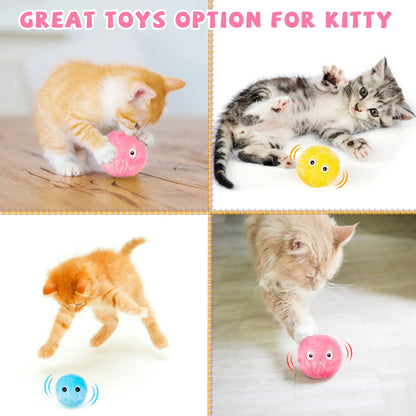 Smart Cat Toys Interactive Ball Catnip Cat Training Toy Pet Playing Ball Pet Squeaky Supplies Products Toy for Cats Kitten Kitty