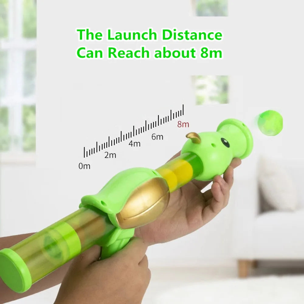 Interactive Cat Toy Ball Pea Aerodynamic Shooter Cats Game Dogs Soft Bomb Launcher Kitten Toys Launch Training Children Pet Gift