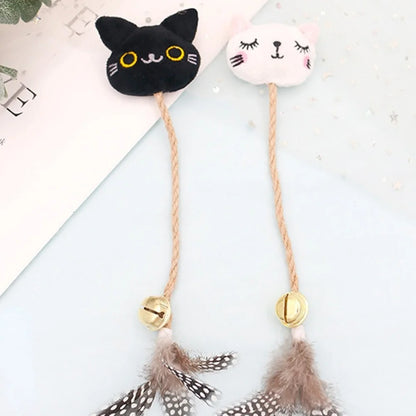 Funny Cat Toy Feather Bell With Catnip Cat Animal Shape Doll Pet Hemp Rope Molar Rod Pet Kitten Supplies Teeth Chewing Toy