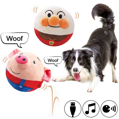 Plush Doll Balls Talking for Interactive Toys Accessories Bouncing Pets Pastime Dogs Electronic Pet toy dog leisure accessories