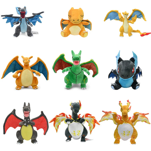 Charizard Plush Toys Pokemon Mega Evolution X & Y Charizard Soft Stuffed Animals Dolls Christmas Gift for Children