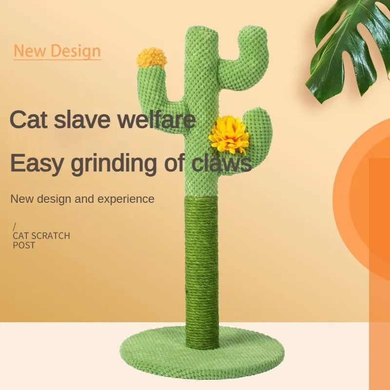 Cactus Cat Scratching Posts with Sisal Rope Cat Scratcher Cactus for Young and Adult Cats Cat climbing Frame Toy