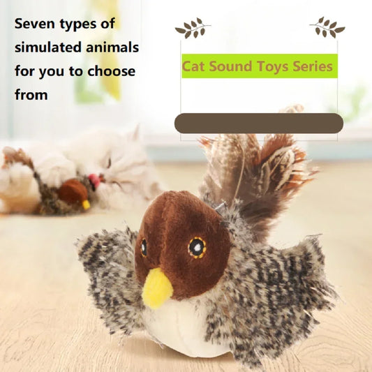 Vealind Vocal Cat Toys Series Natural Simulation Multi-species Prey Mice Birds Self Hi Kitty Toy