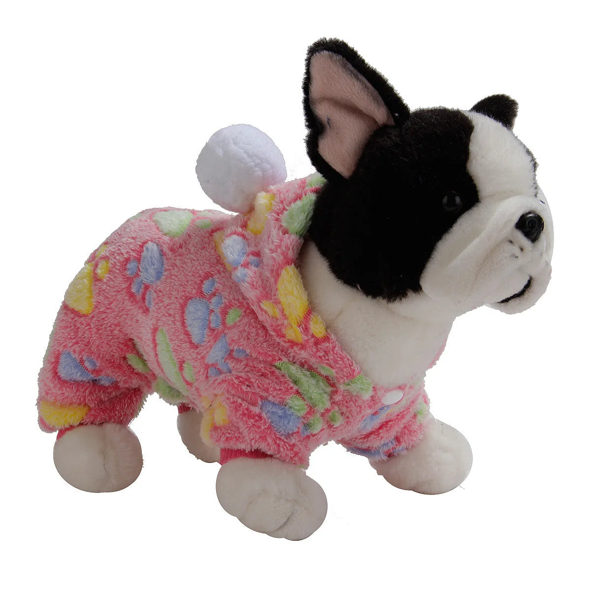 Pet Clothes Flannel Dog Costume Dog Cold Weather Coats Cat Apparel Soft Flannel Puppy Jumpsuit Clothes Pet Four Legged Pajamas