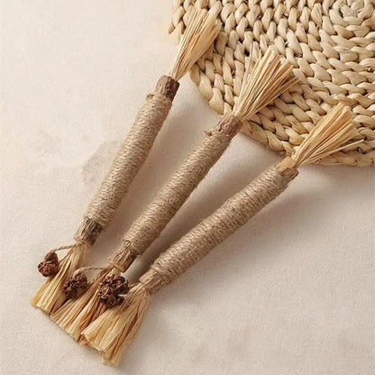 Natural Rattan Wooden Stick Pet Cat Snacks Sticks Cleaning Tooth Catnip Stick Cat Chew Toy Pet Supplies Cat Favors Pet Toy