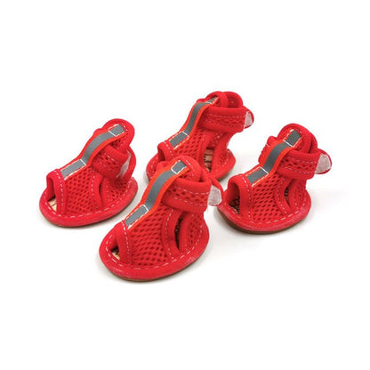 Summer Dog Shoes Breathable Mesh Puppy Pet Dog Shoes For Small Dogs Cats Cute Anti-Slip Chihuahua Pug Sandals Shoe Candy Colors