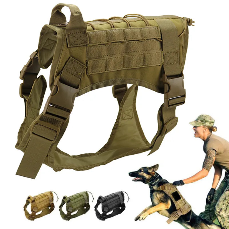 Tactical Dog Harness Military Dog Clothes K9 Service Dog Vest Harness Dogs Accessories Tactical Service Dog Vest for Dogs