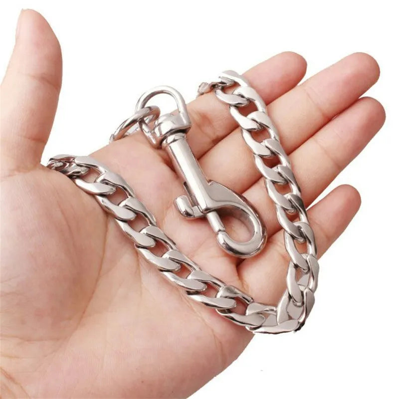 Training Dog Chain Stainless Steel Gold Metal Pet Leash Strong Pitbull Bulldog Durable for Large Big Dogs Thickness Rope Stuff