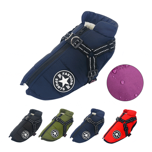Winter Dog  Warm Fleece Large Jacket