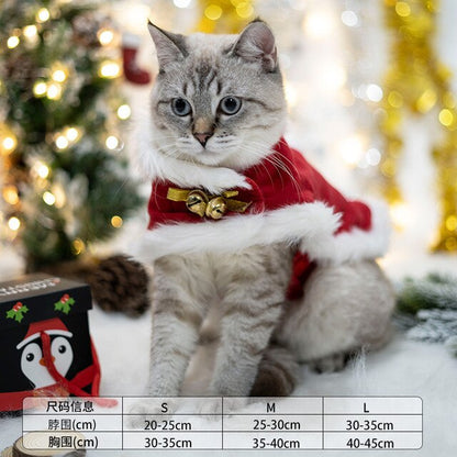 Pet Dog Christmas Cat Clothes New Year's Gift Scarf Collar Puppy Costume Christmas Clothes Santa Dog Costumes Kitten Clothes