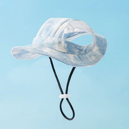 Pet Dog Clothes Summer tie-dye Bucket hat for Dogs Clothing Cat Small Exposed ear Fashion Shading Chihuahua Pet Products 2023