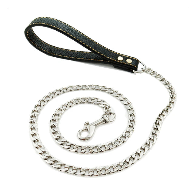 Training Dog Chain Stainless Steel Gold Metal Pet Leash Strong Pitbull Bulldog Durable for Large Big Dogs Thickness Rope Stuff